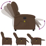 thumbnail of vidaXL Massagesessel Elektrisch Braun Stoff