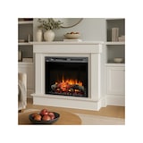 thumbnail of TORMES - Chimenea LED eléctrica independiente - 28' - Blanco mate - 111,5 x 102 x 33,5