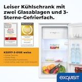 thumbnail of Exquisit Kühlschrank mit Gefrierfach, 82 Liter, Freistehend, Kompakt, 3-Sterne, KS5117-3-010E weiss