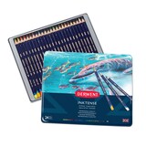 thumbnail of Caja metálica de 24 lápices Derwent Inktense.