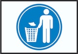 thumbnail of Bitte Abfalleimer benutzen Symbol Schild A3 (297x420mm)