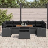 thumbnail of vidaXL Garten-Sofa-Set mit Speicher 8 pcs Schwarz Poly Rattan