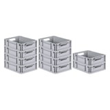 thumbnail of PROREGAL SparSet 10x Eurobox NextGen Economy, Griffe offen, HxBxT 12x30x40cm, 11 Liter, Eurobehälter, Box, Transportbehälter
