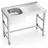 thumbnail of Pia com suporte 1C,ED 1000x500x850 mm. Dimensões da cuba: 420x350x150 mm.