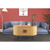 thumbnail of Möbilia Couchtisch/TV-Board | 2 Schiebetüren | B 100 x T 60 x H 55 cm | natur – schwarz | 32020009 | Serie LOWBOARD