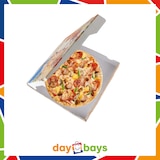 thumbnail of DayBays 400 Stk. Pizza-Karton 36x36x4 cm  Weiß Kraftpapier bedruckt mit Pizza-Motiv