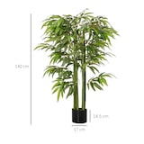 thumbnail of HOMCOM Bambú Artificial 140 cm con Maceta y Cañas Realistas Árbol Sintético Interior para Decoración de Hogar Oficina Exterior Verde