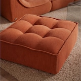thumbnail of Pouf in tessuto 80 x 75 x 32 cm terracotta