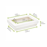 thumbnail of PACKNWOOD - 200uds - Caja rectangular blanca con tapa ventana 225x155x50mm - 210KARECWH2215