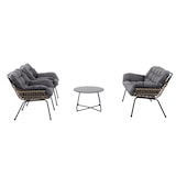 thumbnail of Tarrington House Outdoor Lounge 4-tlg., Stahl/Polyester/Polyrattan, 2 Einzelsesseln, 1 2-Sitzer Sofa, 1 Couchtisch, mehrfarbig