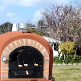 thumbnail of MF - Forno a Legna da Esterno in Muratura Modello VESUVIUS (Bianco - 100 x 100 x 157 cm) – Isolato con Sughero e 3 Coperte in Ceramica