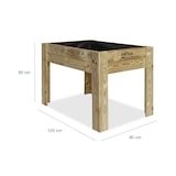 thumbnail of HORTALIA Mesa de cultivo Gardenbrico L80 en madera tratada para exterior - 120x80x80 cm