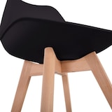 thumbnail of Esszimmerstuhl 2er-Set, Beine Holz, gepolstert, Küchenstuhl im Set mit Retro-Design, Belastbarkeit 110 kg, Schwarz, Raburg Nilo