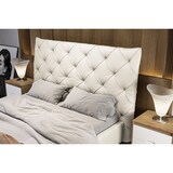 thumbnail of KAWOLA Bett ANNY Polsterbett Leder weiß 180x200cm