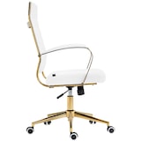 thumbnail of Cadeira de escritório em imitação de pele Havana branco