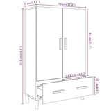 thumbnail of Helloshop26 - Buffet bahut commode armoire meuble de rangement organisateur cuisine salle de séjour salon 70 x 31 x 115 cm bois 02_0030479