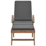 thumbnail of vidaXL Ligbedden met kussens 2 st. Massief teakhout donkergrijs