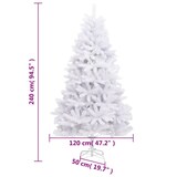 thumbnail of vidaXL Künstlicher Weihnachtsbaum Klappbar mit Ständer Weiß 240 cm