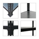 thumbnail of PROREGAL Étagère charge lourde BIG METAL SHARK | HxLxP 200x110x40cm | 200kg par niveau | Anthracite-Galvanisé