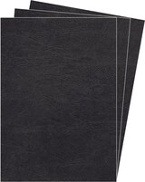 thumbnail of Portadas de encuadernación símil piel Delta Fellowes FSC® A4, 250 g, pack 100 unidades, negro