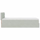 thumbnail of vidaXL Ottoman-Bett mit Matratze Hellgrau 90x200 cm Samt