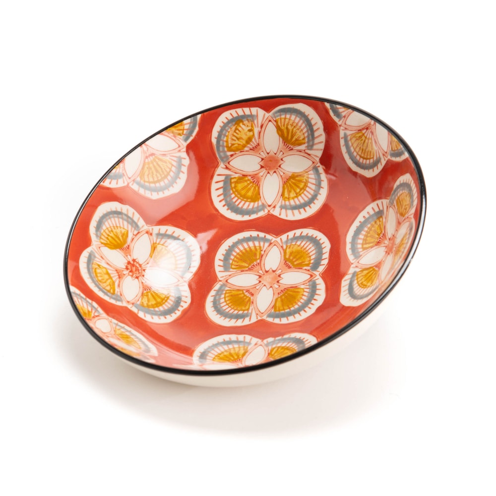 Assiette creuse Imany 19 cm - 5 dont 1 offerte x6 -  Orange Rond Grès Amadeus 19.00x19.00 cm
