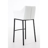 thumbnail of Banco de bar Damaso em couro sintético com estrutura de quatro pernas branco/preto