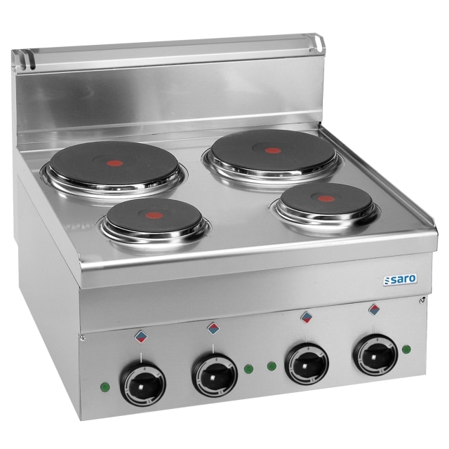 SARO elektrische kookplaat, 4 branders, aanrechtmodel, 600-serie, E46