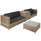 thumbnail of tectake Conjunto de rattan Siena  Natural/Cinzento Escuro