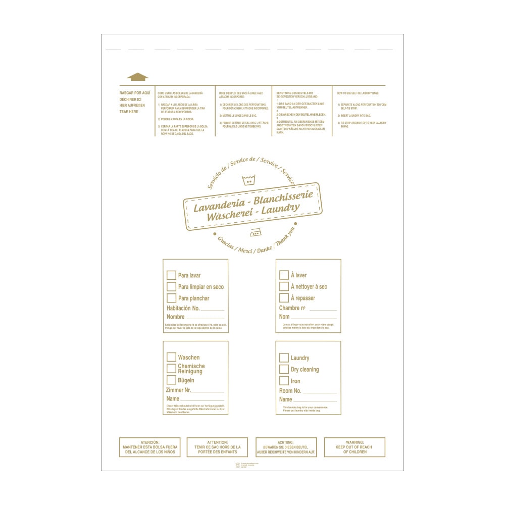 Sacos para roupa suja 43X62 Cm Branco Peld (250 unid.)
