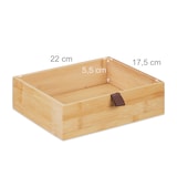 thumbnail of Relaxdays Schreibtisch Organizer, Büroorganisator 2 Schubladen, Bambus, Schubladenkasten, HBT: 14,5 x 25 x 20 cm, natur