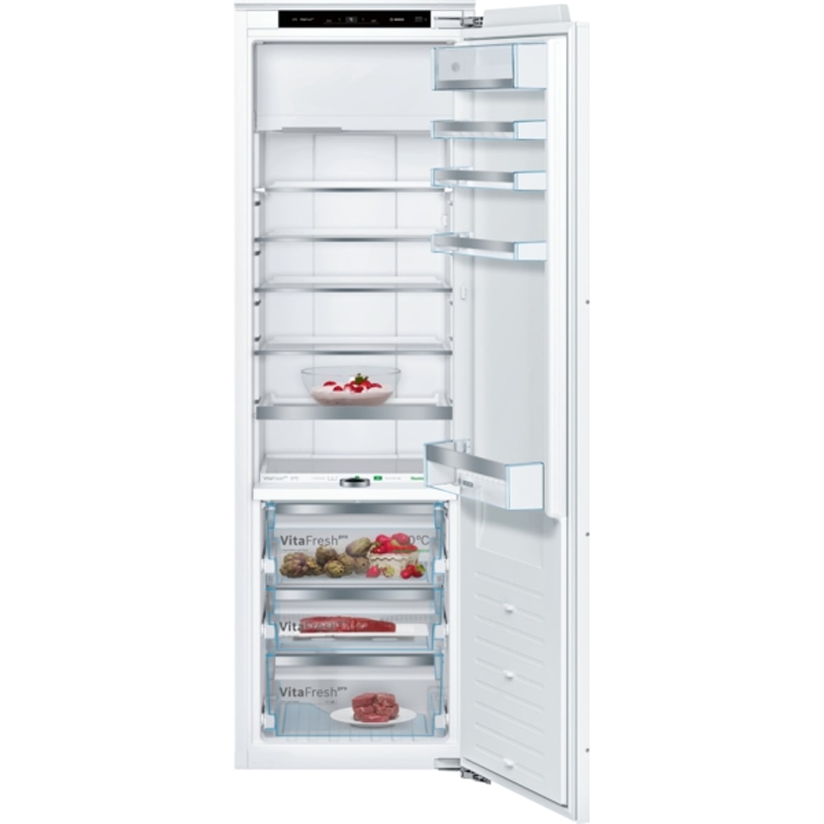 Bosch Serie 8 KIF82PFE0 Einbau-Kühlschrank mit Gefrierfach, 177.5 x 56 cm, Flachscharnier