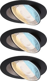 thumbnail of Paulmann LED Einbauleuchte White Select Aumus 3er-Set   rund 105mm 90°  3x5W 3x700lm 230V dimmbar 2700 - 6500K Schwarz 92258