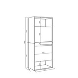 thumbnail of Schuhschrank, Platzsparender Schrank, 60x35x145 cm, Schlafzimmer, Kleiderschrank, Modern Style, Eiche - 458_1