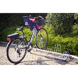 thumbnail of Andrys - Rastrelliera Porta Biciclette a Terra, Posteggio Alto e Basso, con Tappi, in Acciaio Zincato Freddo, Argento, 140 x 42 x 40 cm, 5 Posti