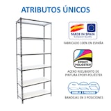 thumbnail of SimonRack Metallregal, 2500x1200x500 mm, 6 Ebenen, Metallboden, 200 kg Biegepunkt, Anthrazit/Weiss - Simonclick