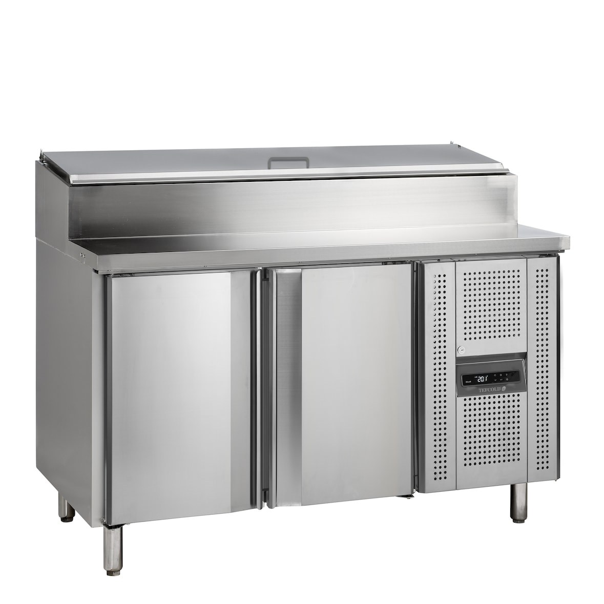 Comptoir de préparation de sandwich GN1/1 - 2 portes à fermeture automatique | Tefcold - SS7200