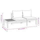 thumbnail of vidaXL 4-tlg. Garten-Lounge-Set mit Dunkelgrauen Kissen Akazienholz