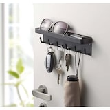 thumbnail of TOJ Living Schlüsselbrett – 6 Haken – 25 cm – Edelstahl – matt schwarz – selbstklebend – mit Postfach