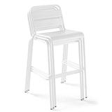 thumbnail of Silla alta de bar de metal blanco