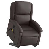thumbnail of vidaXL Massagesessel mit Aufstehhilfe Elektrisch Dunkelbraun Echtleder