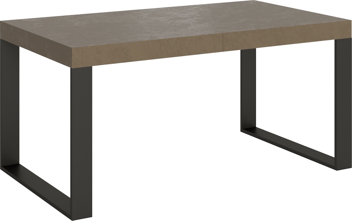 Tecno Premium 160/264x90 cm ausziehbarer Tisch mit taubengrauen und anthrazitfarbenen Beinen