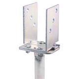 thumbnail of Alberts 8 x U-Pfostenträger, Breite 71 - 161 mm, Bodenabstand 150 - 190 mm, galvanisch verzinkt, dickschichtpassiviert, zum Aufschrauben