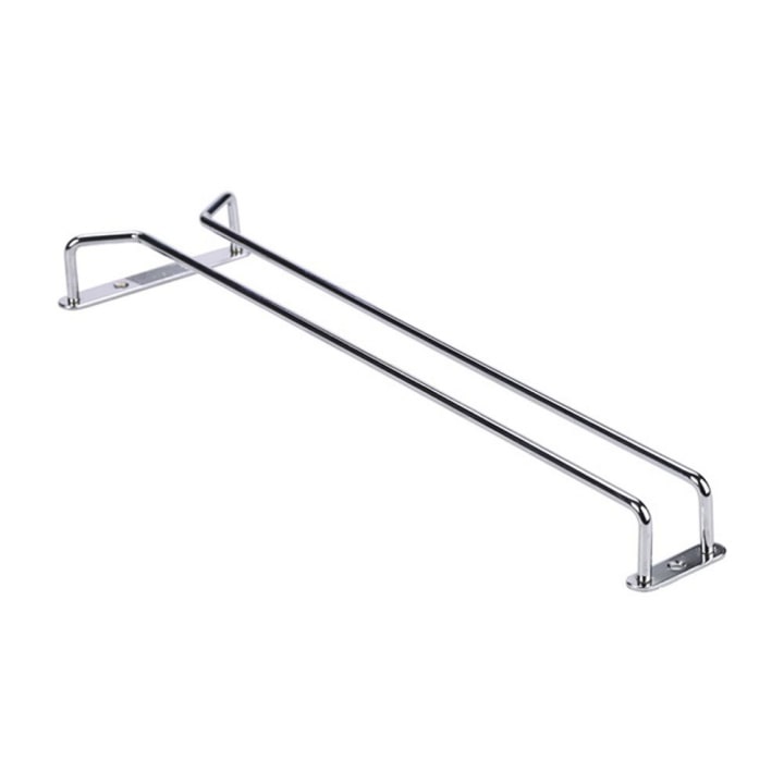 Porte Verre à Vin Suspendu Support à Verre en Métal Chromé 40.5cm
