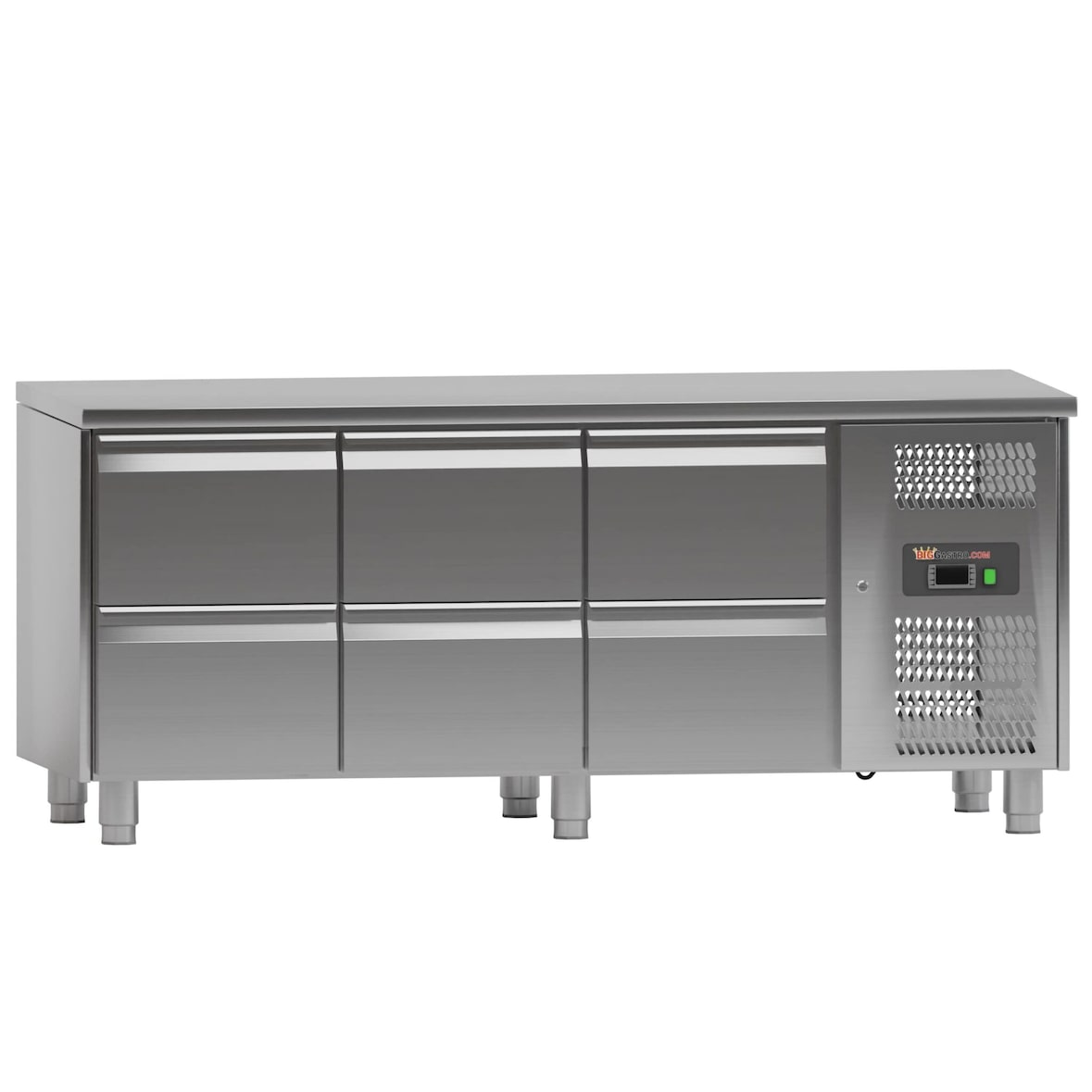 Kühltisch - 1,8 x 0,7 m - 6 Schubladen - IDEAL