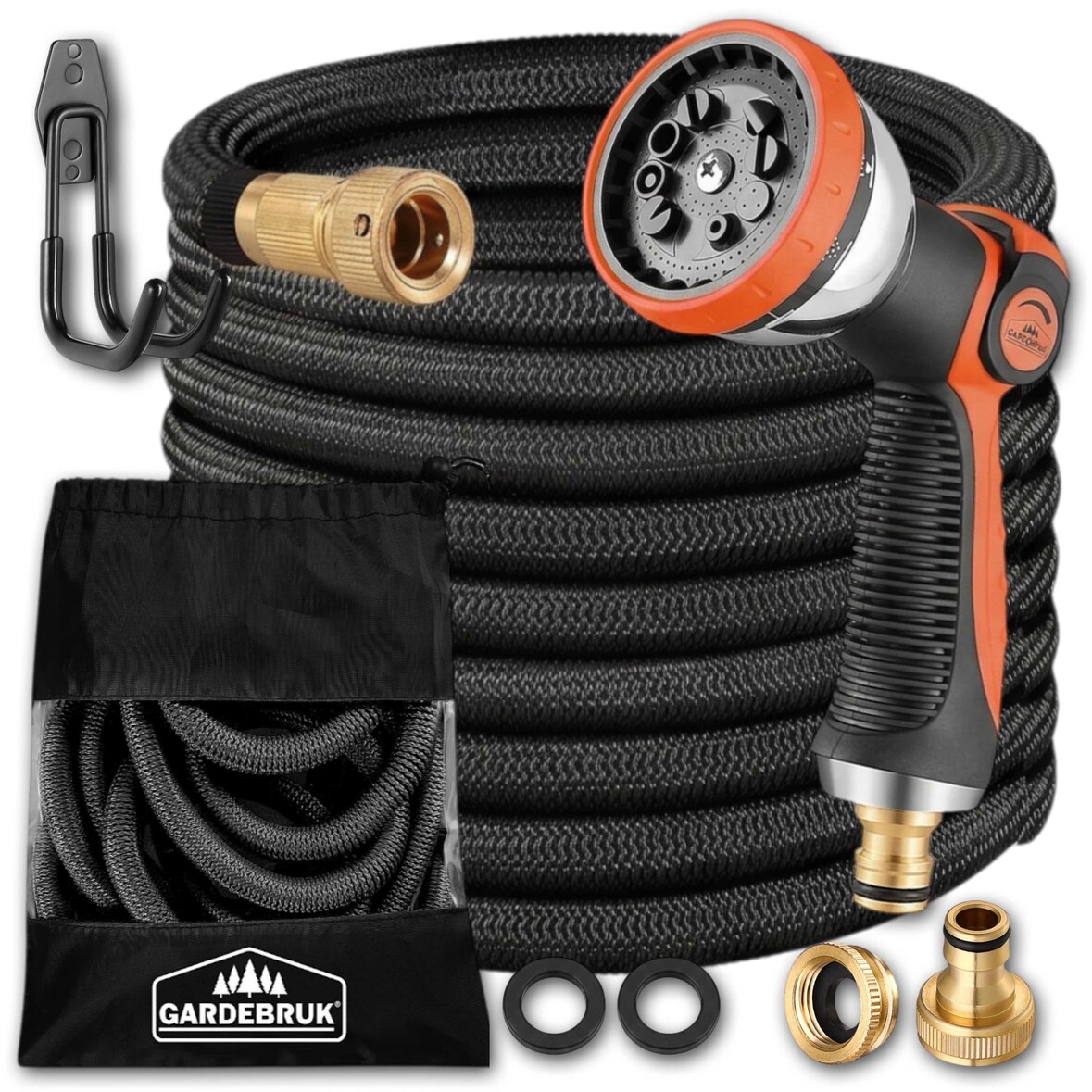 GARDEBRUK® Gartenschlauch flexibel 30m schwarz