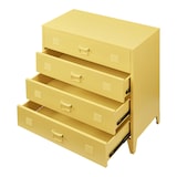 thumbnail of Helloshop26 - Praktische Metallkommode für Eingangsbereich Wohnzimmer oder Schlafzimmer mit 4 Schubladen Stahl 92 x 80 x 40 cm gelb 03_0009307