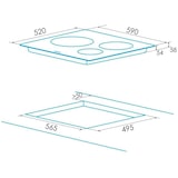 thumbnail of Vitrocerámica inducción Edesa EIM-6330 B/A 3 zonas cocción ancho 59 cm