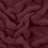 thumbnail of Teddyplüsch Winter Bettwäsche 155x220 Set Bordeaux Bubble Optik mit Kissenbezug 80x80 cm und Reißverschluss flauschig 4 Teilig