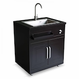 thumbnail of Mueble fregadero de 2 puertas para cocina exterior, negro